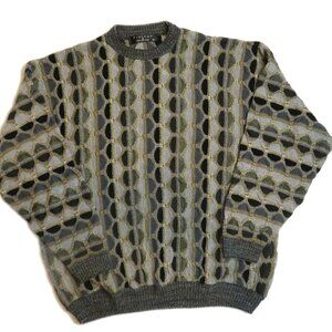 Protege Vintage 3D Knit Crewneck Sweater Mens‎ XL Cosby Pullover. Textured